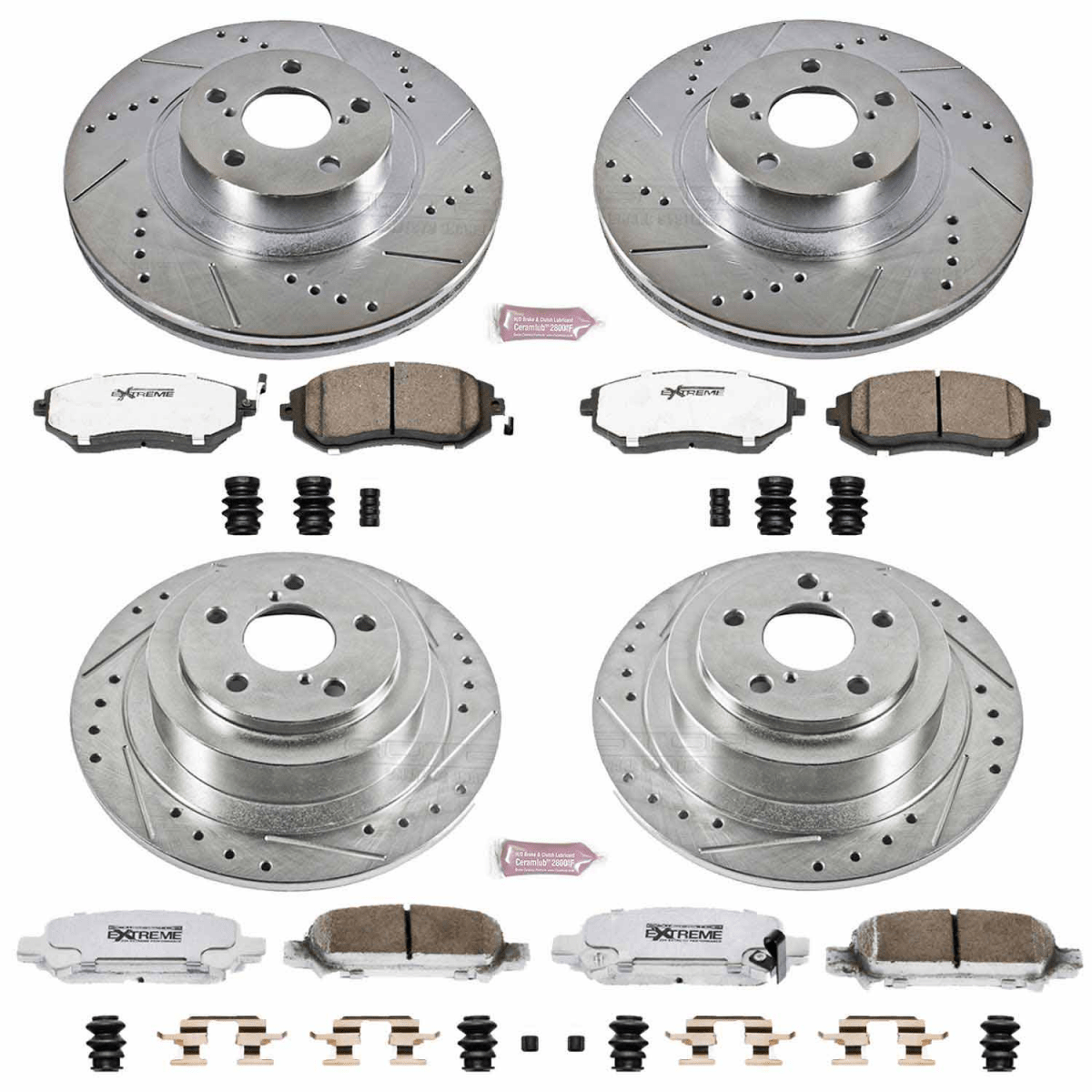 Power Stop 04 - 06 Subaru Baja Front & Rear Z26 Street Warrior Brake Kit | K2748 - 26 - JDMuscleBrake KitspsbK2748-26