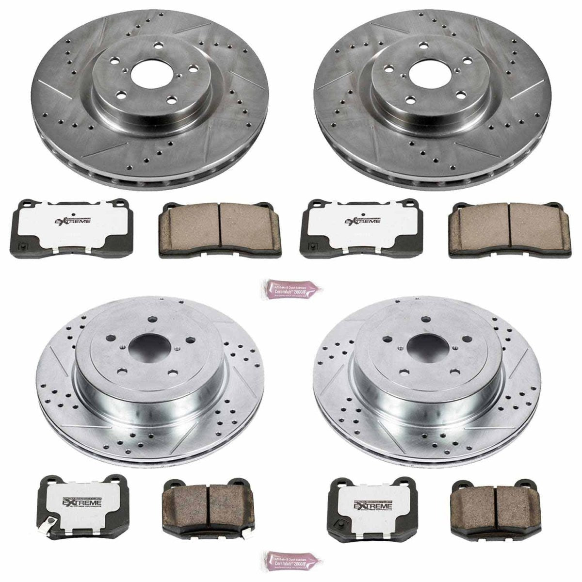 Power Stop 05 - 07 Subaru Impreza Front & Rear Z26 Street Warrior Brake Kit | K2896 - 26 - JDMuscleBrake KitspsbK2896-26