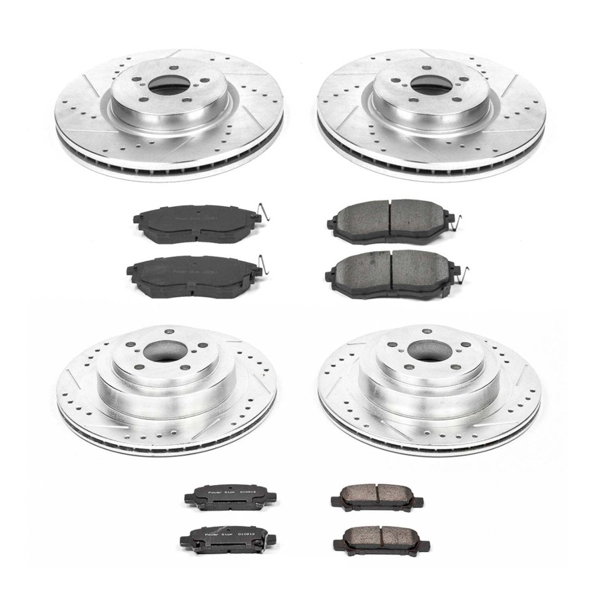 Power Stop 05 - 09 Subaru Legacy Front & Rear Z23 Evolution Sport Brake Kit | K286 - JDMuscleBrake KitspsbK286
