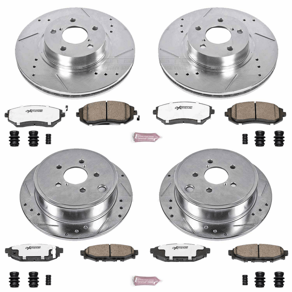 Power Stop 08 - 10 Subaru Impreza Front & Rear Z26 Street Warrior Brake Kit | K6110 - 26 - JDMuscleBrake KitspsbK6110-26