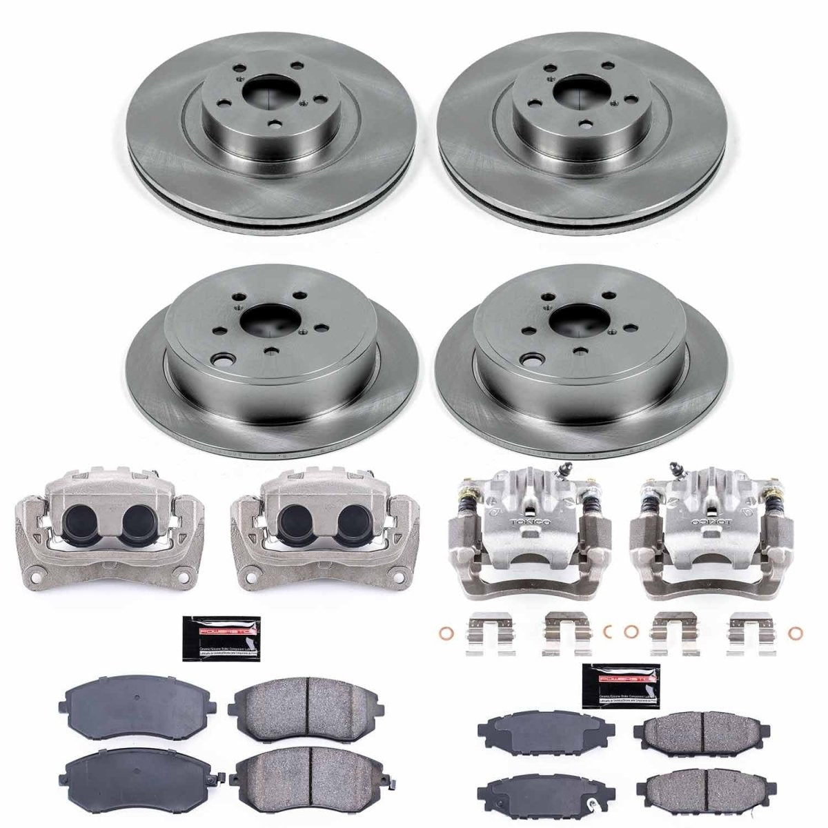 Power Stop 10 - 12 Subaru Legacy Front & Rear Autospecialty Brake Kit w/Calipers | KCOE4077A - JDMuscleBrake KitspsbKCOE4077A