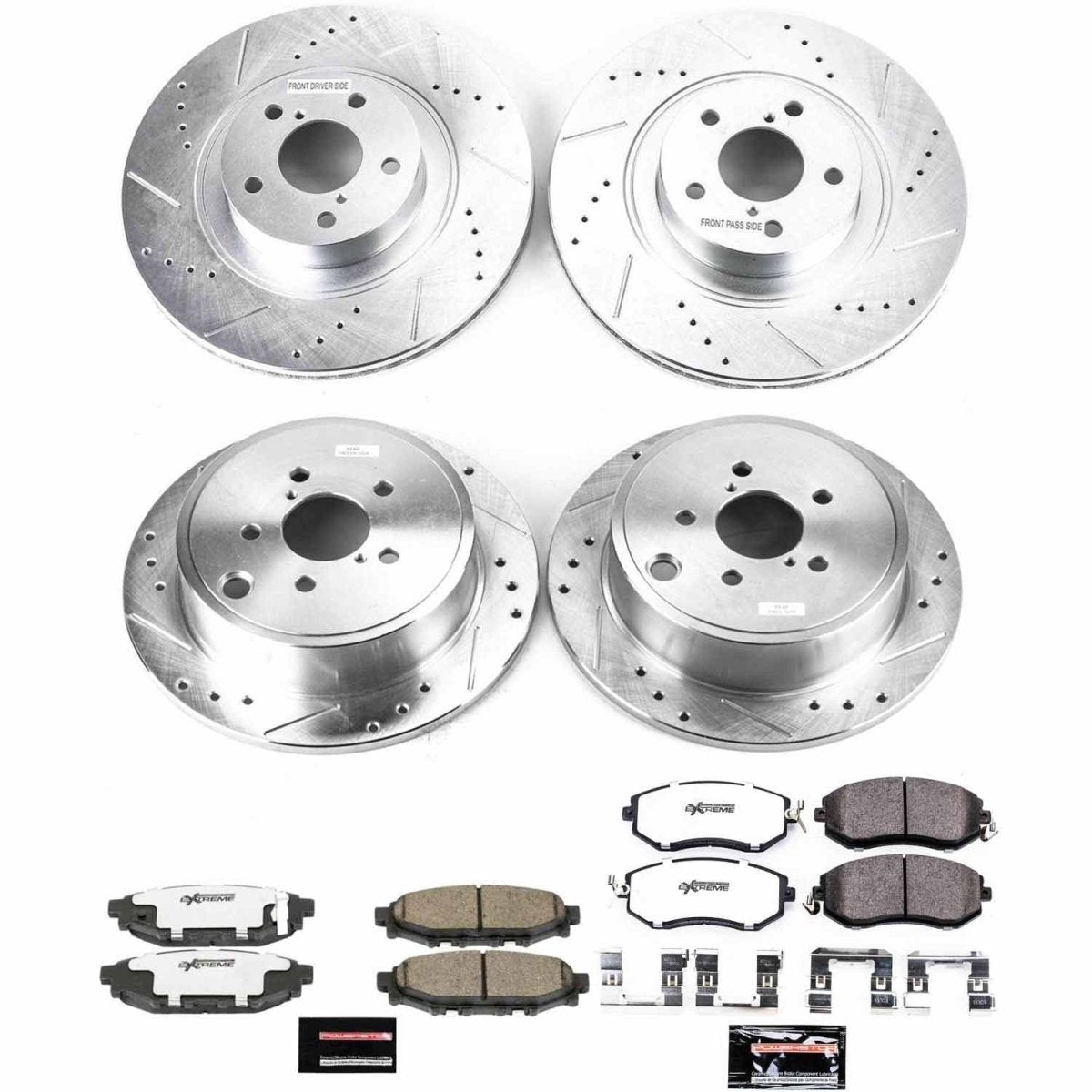 Power Stop 10 - 13 Subaru Forester Front & Rear Z26 Street Warrior Brake Kit | K6083 - 26 - JDMuscleBrake KitspsbK6083-26
