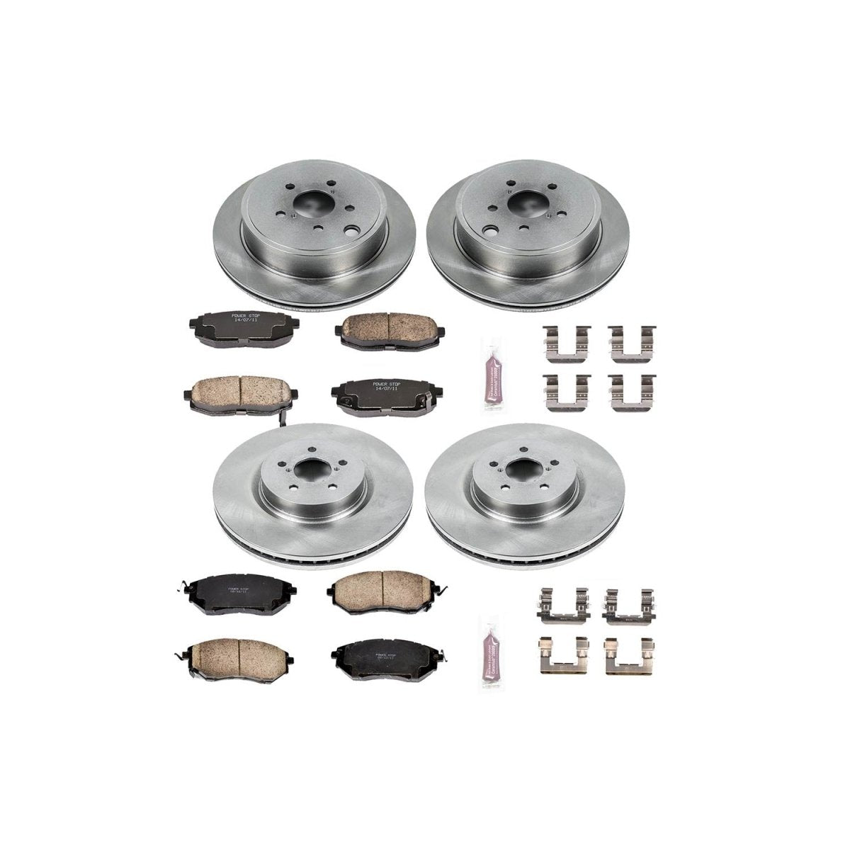 Power Stop 10 - 14 Subaru Legacy Front & Rear Autospecialty Brake Kit | KOE5830 - JDMuscleBrake KitspsbKOE5830