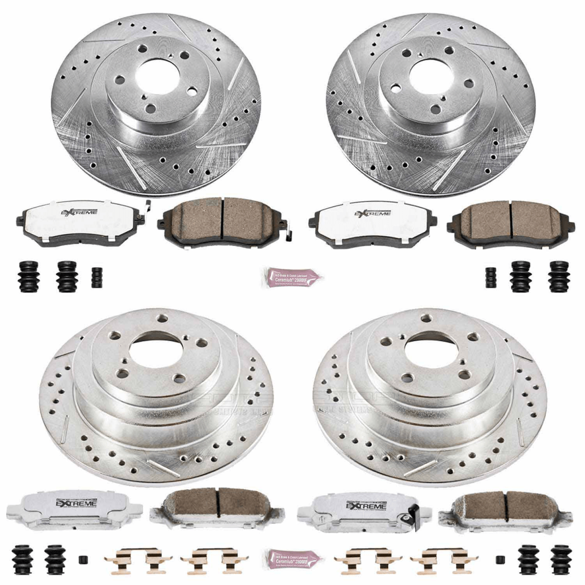 Power Stop 2003 Subaru Forester Front & Rear Z26 Street Warrior Brake Kit | K2377 - 26 - JDMuscleBrake KitspsbK2377-26