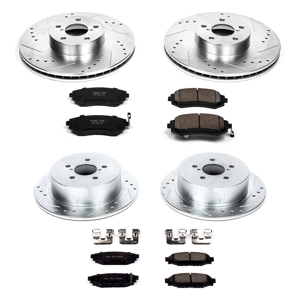 Power Stop 2005 Subaru Legacy Front & Rear Z23 Evolution Sport Brake Kit | K4081 - JDMuscleBrake KitspsbK4081