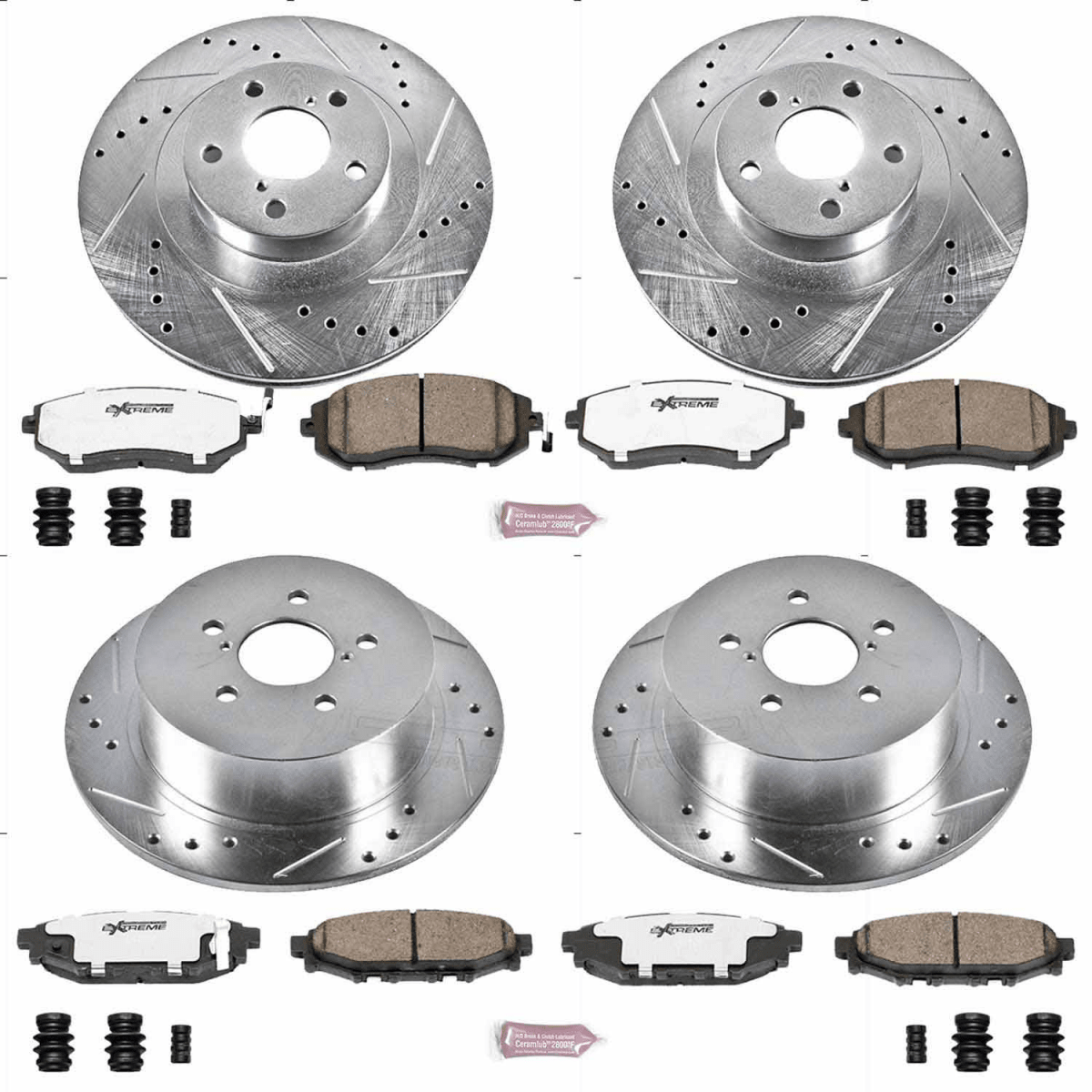 Power Stop 2005 Subaru Legacy Front & Rear Z26 Street Warrior Brake Kit | K4081 - 26 - JDMuscleBrake KitspsbK4081-26
