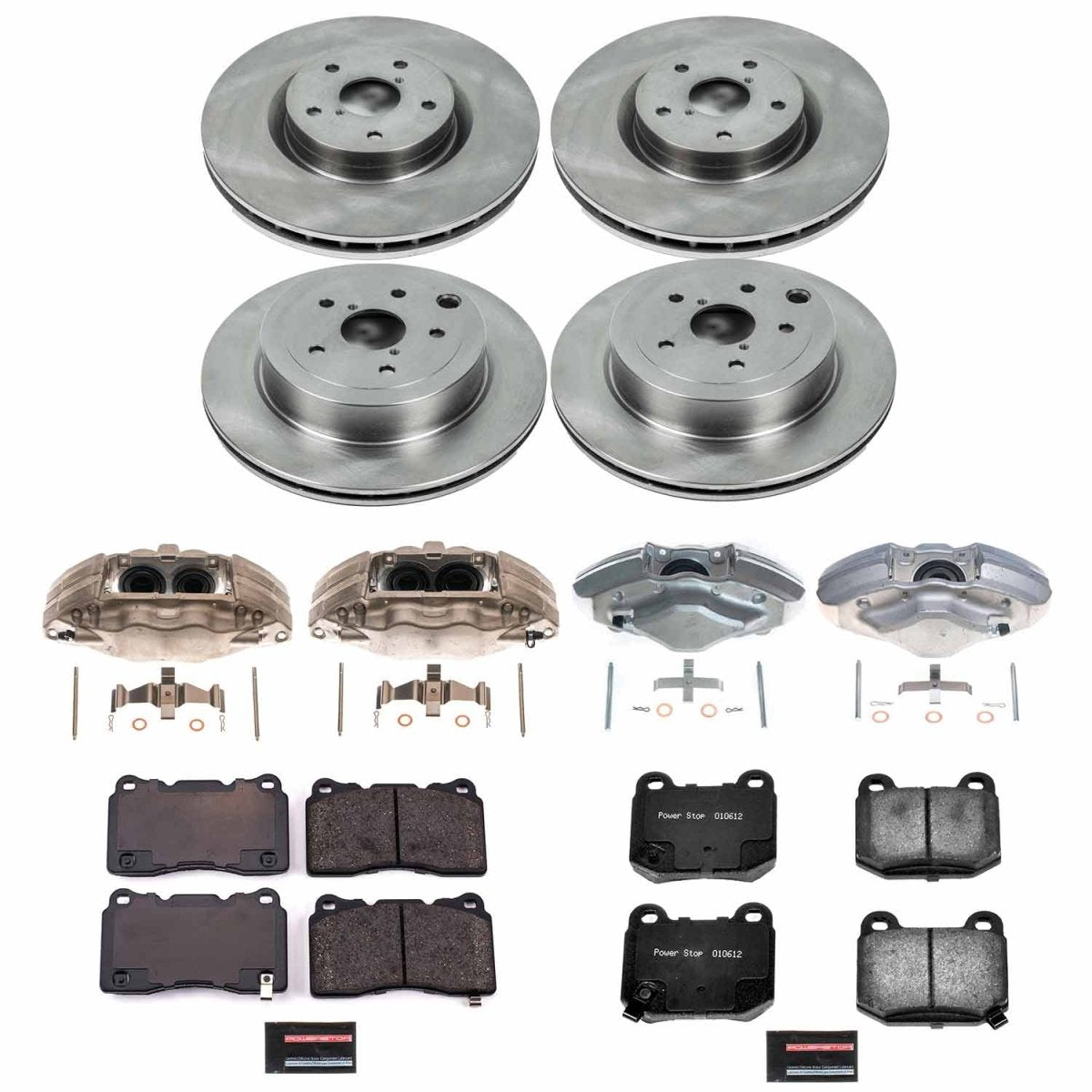 Power Stop 2008-17 STI Front & Rear Autospecialty Brake Kit w/Calipers | KCOE4490 - JDMuscleBrake KitspsbKCOE4490