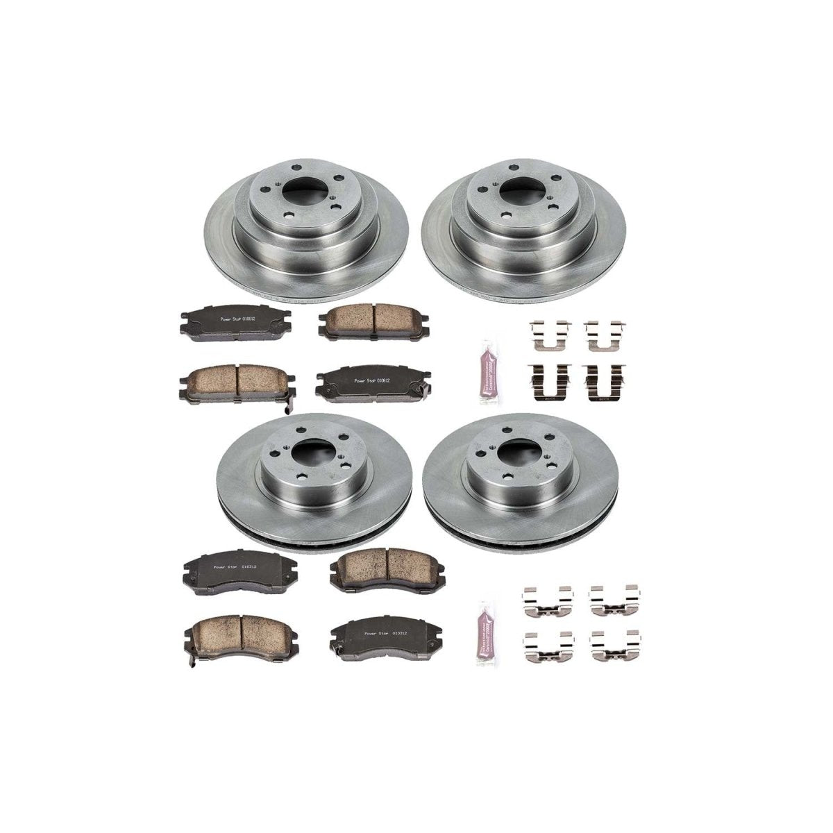 Power Stop 93 - 96 Subaru Impreza Front & Rear Autospecialty Brake Kit | KOE444 - JDMuscleBrake KitspsbKOE444