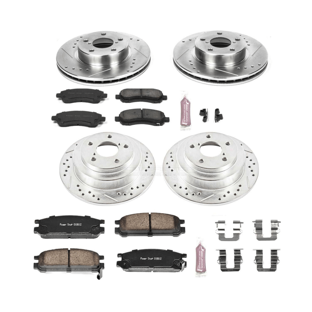 Power Stop 97 - 99 Subaru Legacy Front & Rear Z23 Evolution Sport Brake Kit | K446 - JDMuscleBrake KitspsbK446