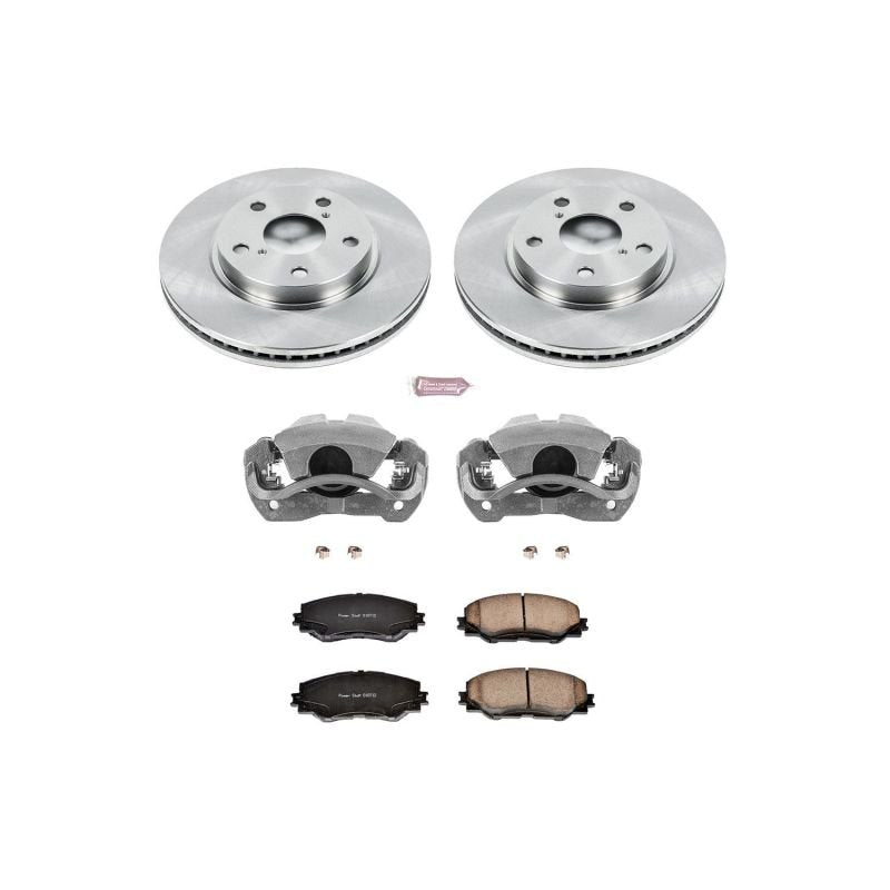 Power Stop Front Autospecialty Brake Kit w/ Calipers Lexus HS250h 2010 - 2012 / Scion xB 2008 - 2015 / Toyota Prius V 2012 - 2017 / RAV4 2011 - 2016 | KCOE258A - JDMuscleBrake KitspsbKCOE258A