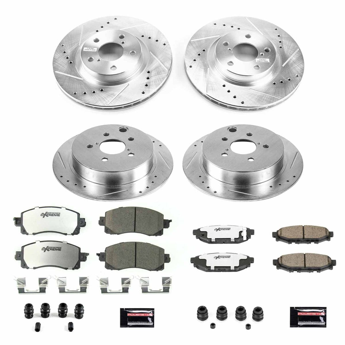 Power Stop Front & Rear Z26 Street Warrior Brake Kit Subaru Impreza 2017-21 | K7926-26 - JDMuscleBrake KitspsbK7926-26