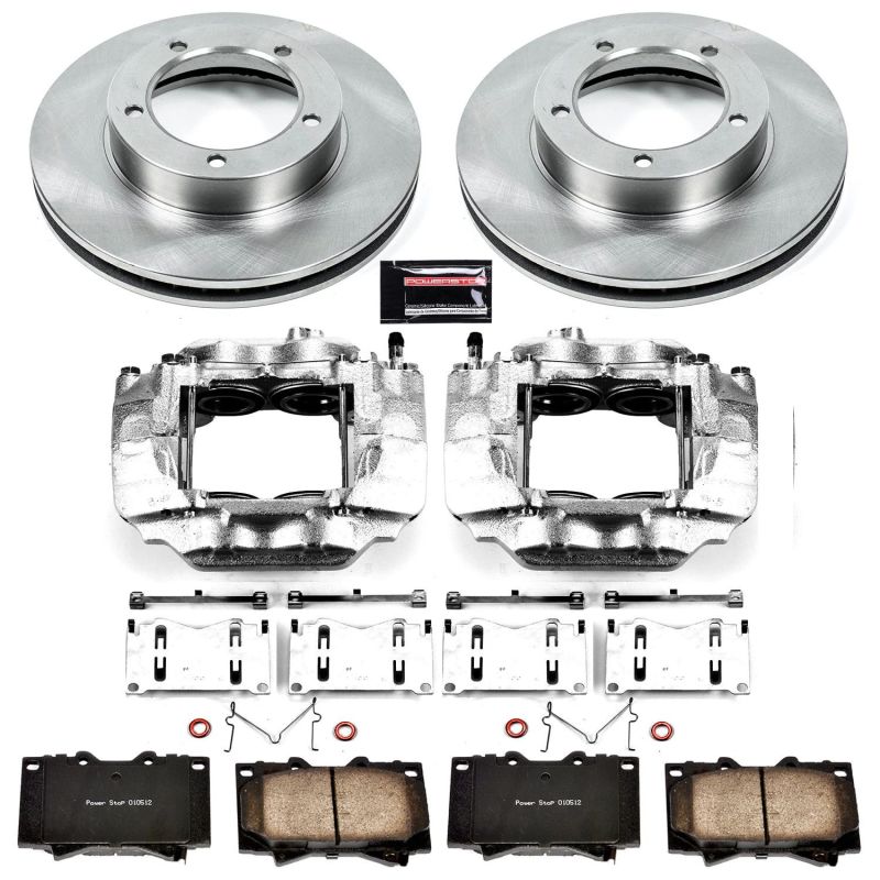 Power Stop Front Z17 Autospecialty Brake Kit w/ Calipers Lexus LX470 2003 - 2007 / Toyota Land Cruiser 2003 - 2007 | KCOE1132A - JDMuscleBrake KitspsbKCOE1132A