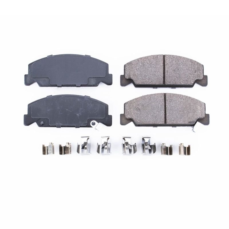 Power Stop Front Z17 Evolution Ceramic Brake Pads w/ Hardware Honda Civic 1990 - 2000 / Civic Del Sol 1993 - 1997 / CRX 1988 - 1991 | 17 - 273 - JDMuscleBrake Padspsb17-273