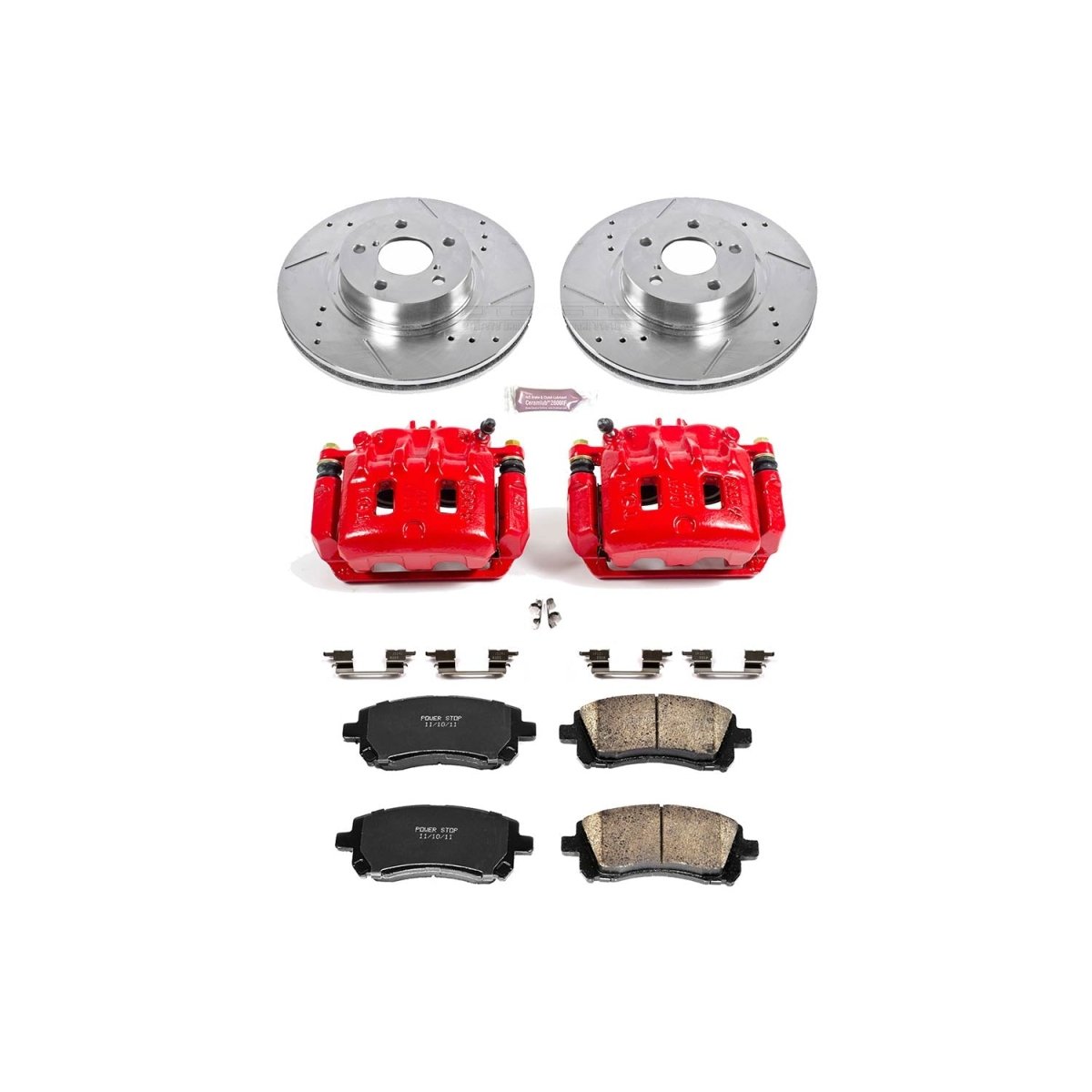 Power Stop Front Z23 Evolution Sport Brake Kit w/ Calipers Subaru Forester 1998-2002 / Impreza 1998-2001 / Legacy 1997-2002 / Outback 2000 | KC1120 - JDMuscleBrake KitspsbKC1120