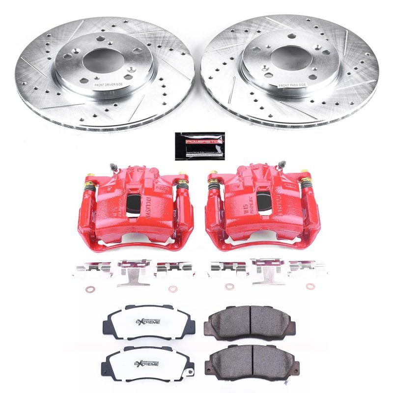 Power Stop Front Z26 Street Brake Kit w/ Calipers Honda Accord 1998 - 2002 | KC1041 - 26 - JDMuscleBrake KitspsbKC1041-26