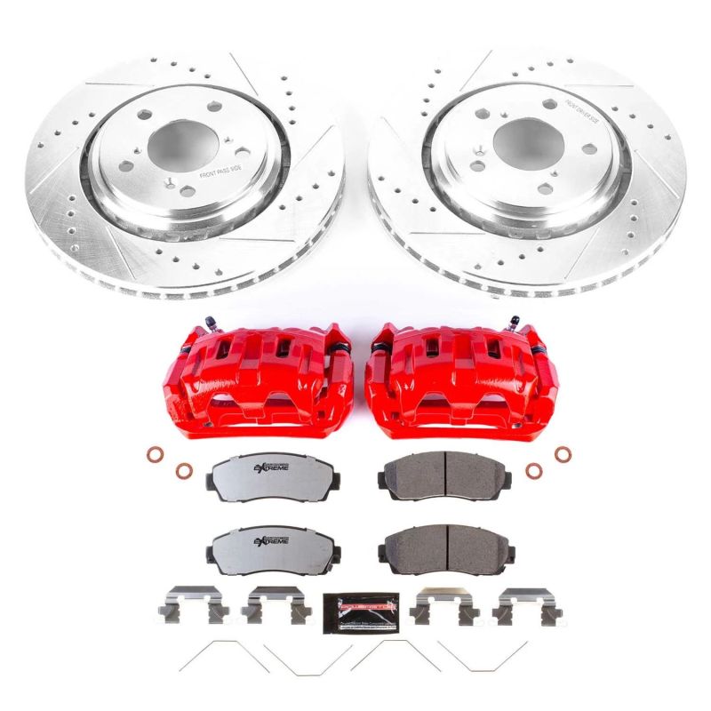 Power Stop Front Z26 Street Brake Kit w/ Calipers Honda Odyssey 15 - 2017 | KC6959 - 26 - JDMuscleBrake KitspsbKC6959-26