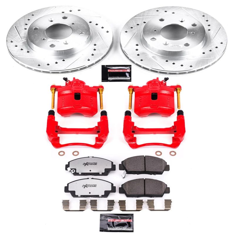 Power Stop Front Z26 Street Brake Kit w/ Calipers Honda Prelude 1992 - 1996 | KC1033 - 26 - JDMuscleBrake KitspsbKC1033-26