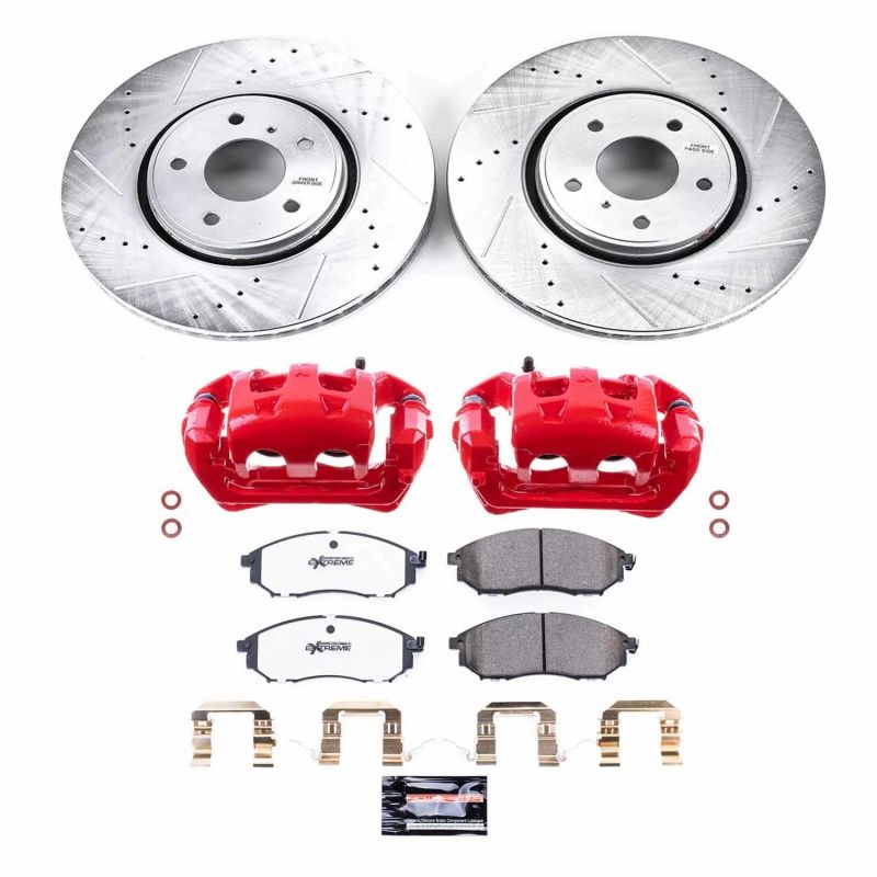 Power Stop Front Z26 Street Brake Kit w/ Calipers Infiniti FX35 2005 - 2012 / FX45 2005 - 2008 / FX37 2013 / QX70 2014 | KC5264 - 26 - JDMuscleBrake KitspsbKC5264-26