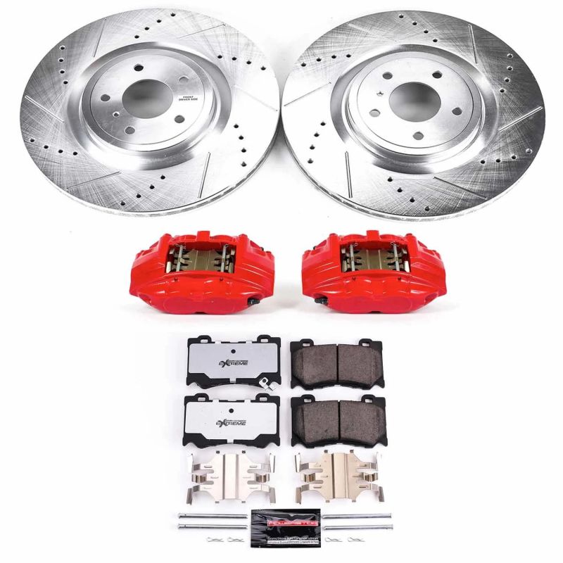 Power Stop Front Z26 Street Brake Kit w/ Calipers Infiniti FX50 2009 - 2013 / G37 2008 - 2013 / M35h 2013 / M37 2011 - 2013 / M56 2011 - 2013 / Q50 2014 - 21 / Q60 2014 - 2019 / Q70 2014 - 2019 / Q70L 15 - 2019 / QX70 2014 / Nissan 370Z 2009 - 2019 | KC2915A - 26 - JDMuscleBrake KitspsbKC2915A-26