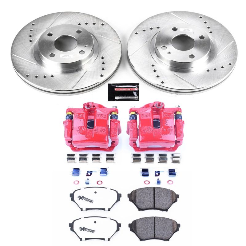 Power Stop Front Z26 Street Brake Kit w/ Calipers Mazda Miata 2001 - 2005 | KC2353 - 26 - JDMuscleBrake KitspsbKC2353-26