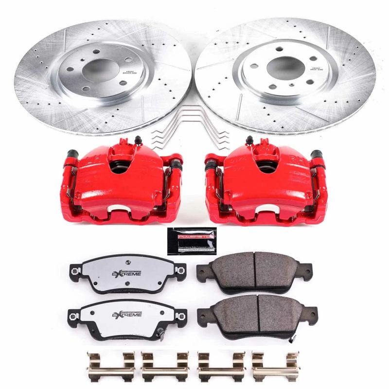Power Stop Front Z26 Street Kit w/ Calipers Infiniti G35 2007 - 2008 / G37 2008 - 2013 / Q60 2014 - 2015 | KC3022B - 26 - JDMuscleBrake KitspsbKC3022B-26