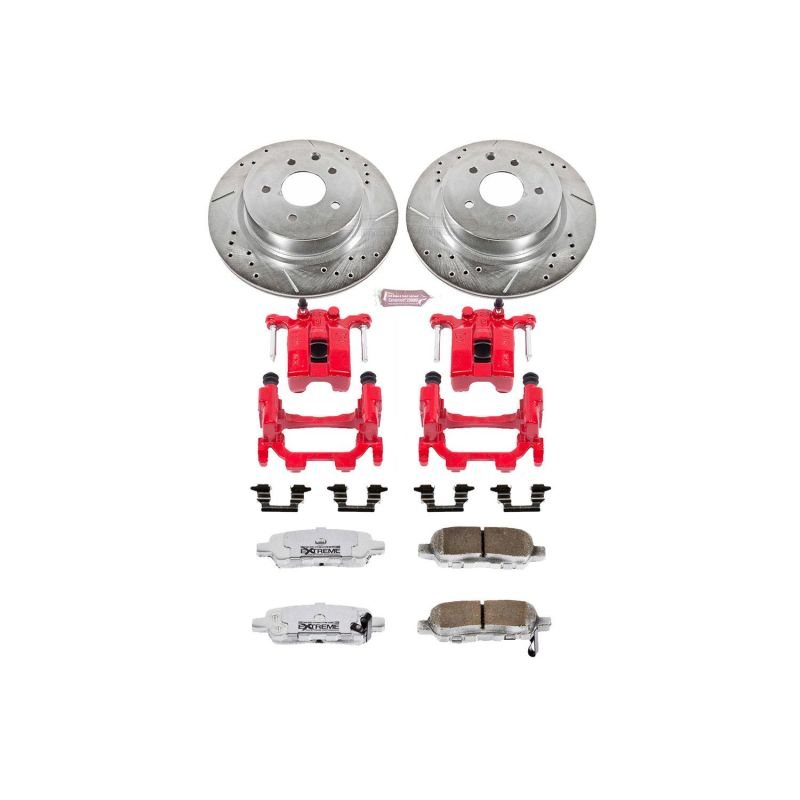 Power Stop Rear G25 Z26 Street Brake Kit w/ Calipers Infiniti G25 2011 - 2012 / G37 2009 - 2013 / Q40 2015 / M35 2010 / M45 2010 / Nissan 370Z 2010 - 2027 | KC179A - 26 - JDMuscleBrake KitspsbKC179A-26