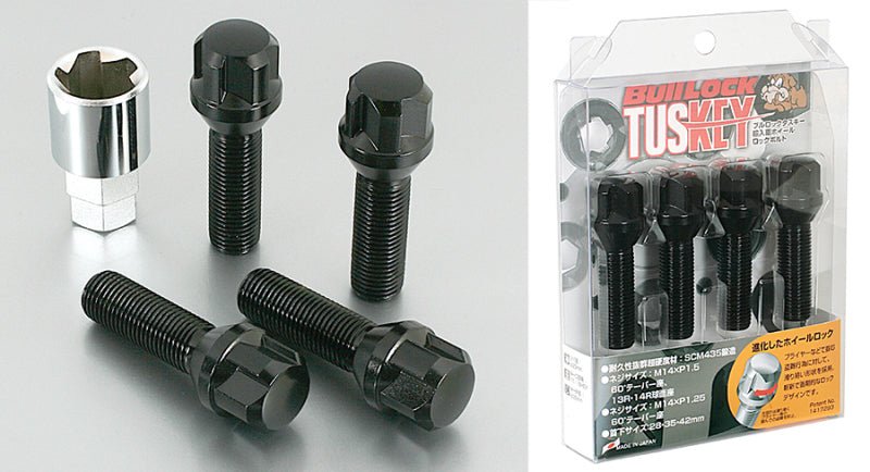 Project Kics Bull Lock Tuskey Bolt 14X1.50 60Deg/35Mm Black - JDMuscleNon - CategorizedpjkWT630B35
