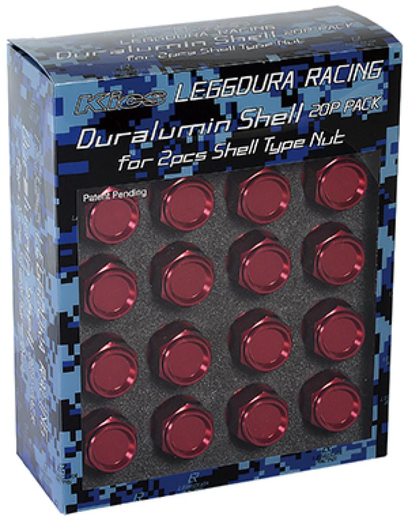 Project Kics Leggdura Racing Shell Type CL35 - Red | 20pc | WSLNR352 - JDMuscleLug NutspjkWSLNR352