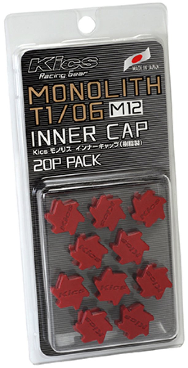 Project Kics M12 Monolith Cap - Red | Only Works For M12 Monolith Lugs - 20 Pcs - JDMuscleNon - CategorizedpjkWCMF1R