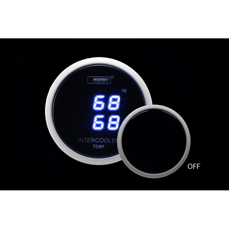 Prosport 52mm Dual Intercooler Air Temperature Gauge - Universal