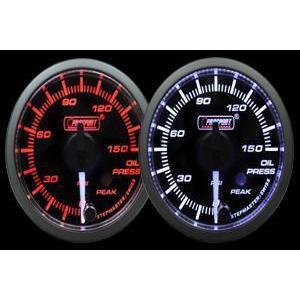 Prosport 52mm Oil Pressure Premium White Pointer Clear Lens Gauge - Amber/White - Universal