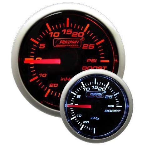 Prosport 52mm Performance Mechanical Boost Gauge - White/Amber - Universal