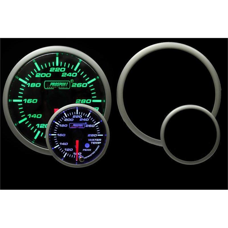 Prosport 52mm Premium Electric Water Temperature Gauge - Green/White - Universal