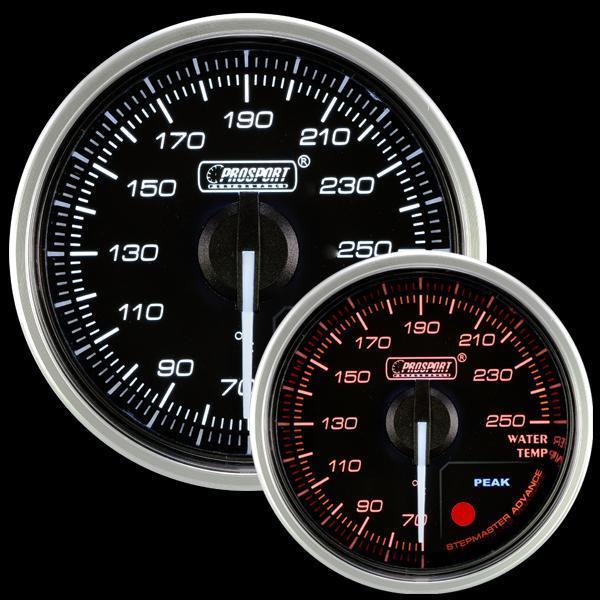 Prosport 52mm Supreme Series Electrical Water Temperature Gauge - Amber/White - Universal