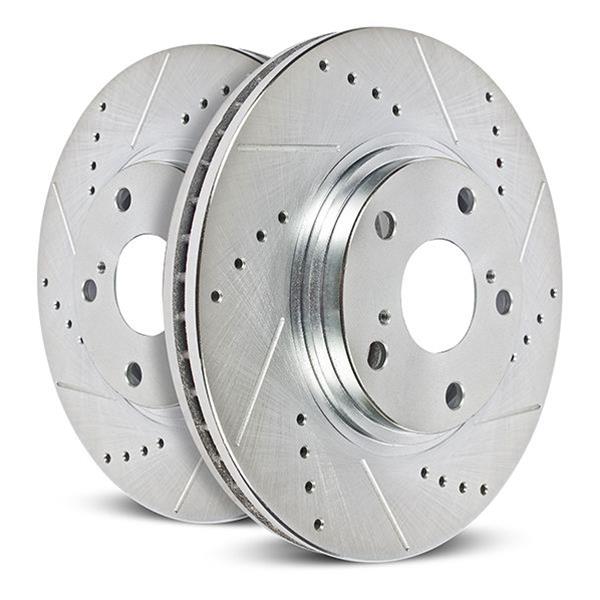 Power Stop Front Evolution Drilled & Slotted Rotors Pair WRX 2004 / STI 2004 / BRZ 2017-2020 / Toyota 86 2019-2020 | JBR1179XPR