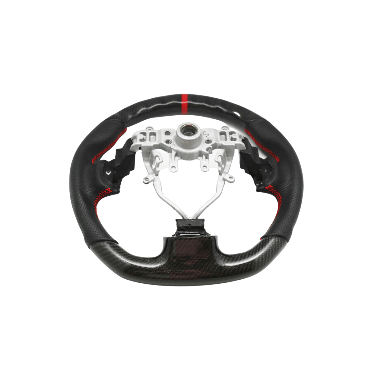 Racing Art 2008 - 14 WRX/STI Carbon Fiber Steering Wheel - JDMuscleSteering WheelsRA.40010Carbon/Suede/Red Stripe