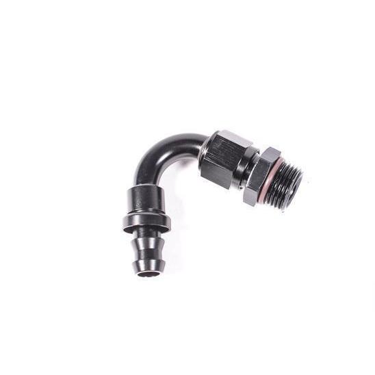 Radium Engineering 8AN 2-Piece Push-Lok 120 Degree Hose End - Universal