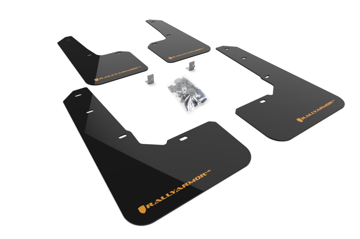 Rally Armor [22-23 Outback Wilderness] Black Mud Flap Wild Orange
