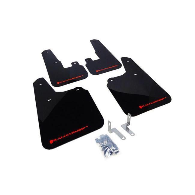 Rally Armor Black Mud Flap w/ Red Logo Subaru Outback 2010-2014