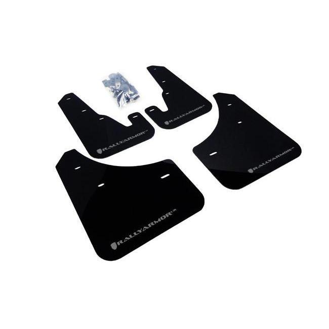 Rally Armor Black Mud Flap w/ Silver Logo Mazda 3 / Mazdaspeed 3 2004-2009