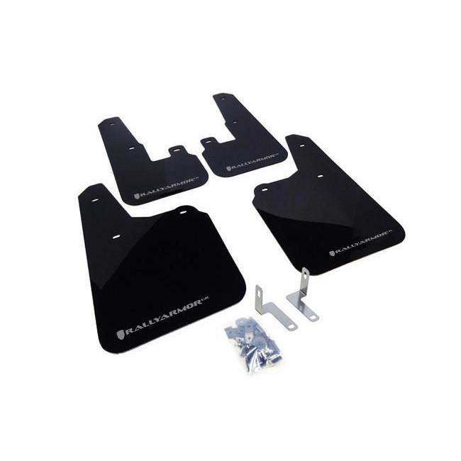 Rally Armor Black Mud Flap w/ Silver Logo Subaru Outback 2010-2014