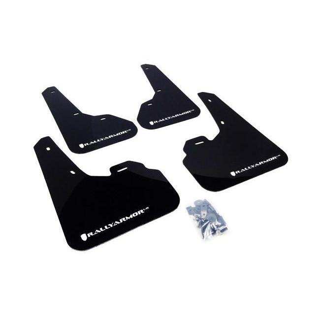 Rally Armor Black Mud Flap w/ White Logo Mazda 3 / Mazdaspeed 3 2010-2013