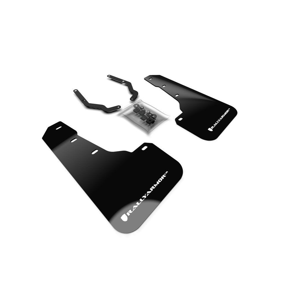 Rally Armor Black UR Mud Flap w/ White Logo | Front Only Subaru Crosstrek Lift/AT 2018-2019