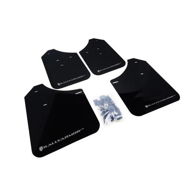 Rally Armor Black w/ Silver Logo Urethane Mud Flaps WRX/STI 2002-2007
