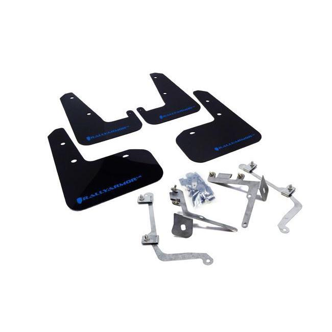 Rally Armor Mud Flaps Black w/ Blue Logo WRX/STI 2011-2014 Sedan
