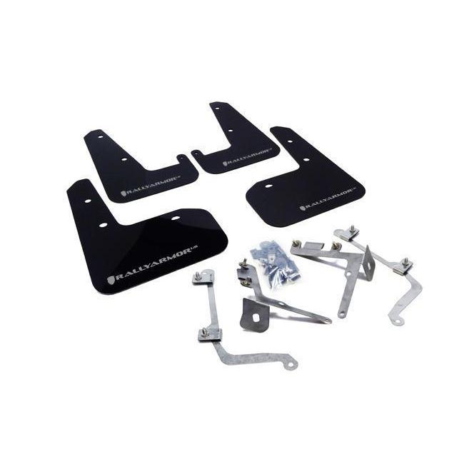 Rally Armor Mud Flaps Black w/ Silver Logo WRX/STI 2011-2014 Sedan