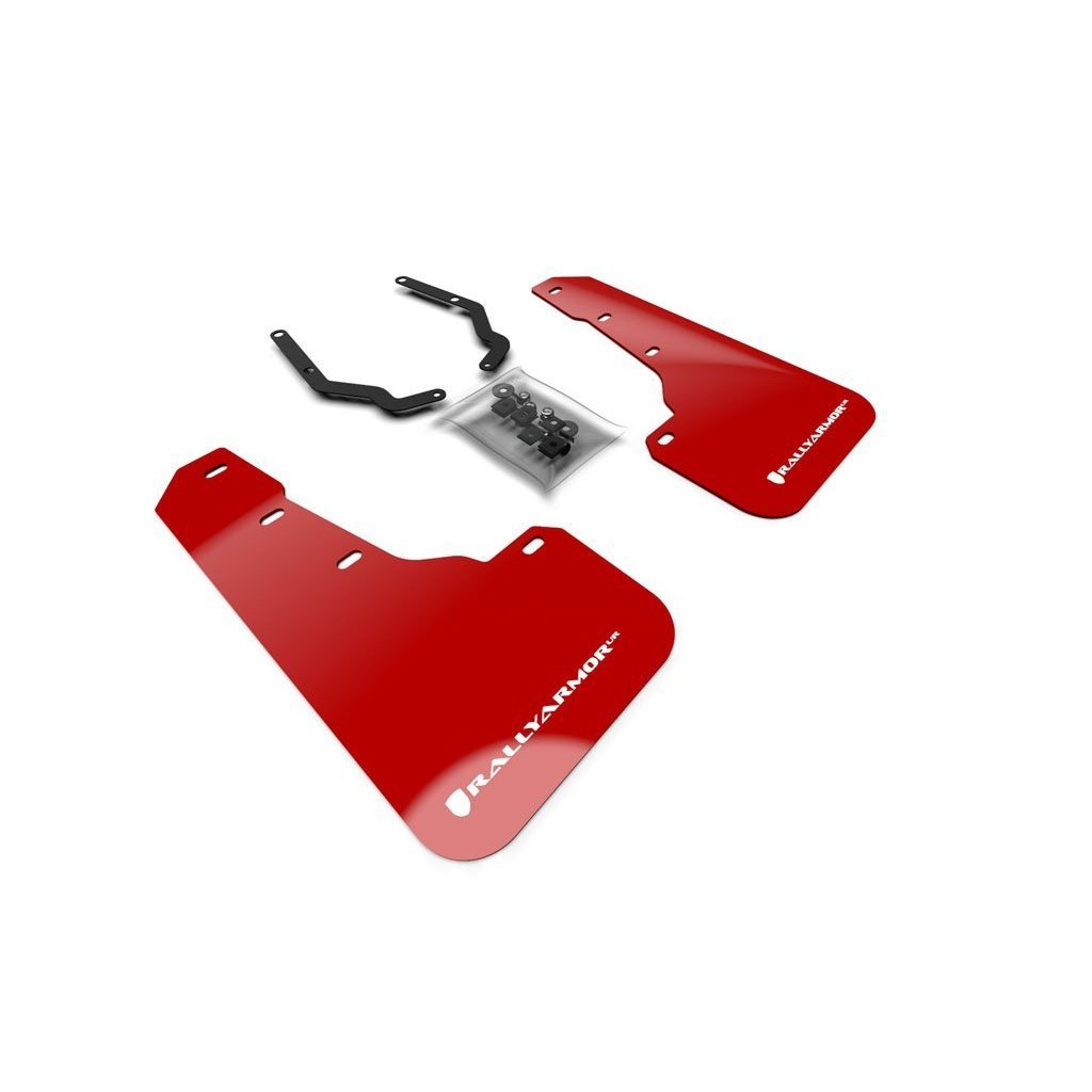 Rally Armor Red UR Mud Flap w/ White Logo | Front Only Subaru Crosstrek Lift/AT 2018-2019