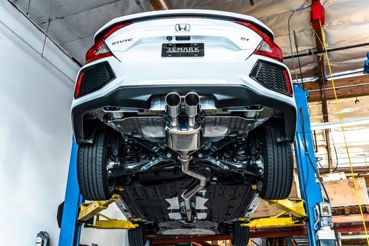 Remark Cat Back Exhaust w/Stainless Double Wall Tip | Not Resonated Honda Civic SI 2017+ Sedan FC1| RK-C1076H-02 - JDMuscleCat Back Exhaust SystemremRK-C1076H-02
