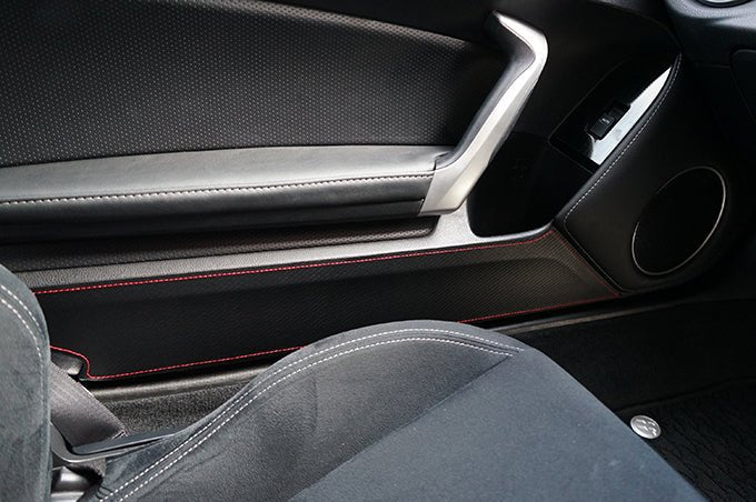 Revel 13+ BRZ/FRS/86 GT Design Kick Panel Cover | Red Stitch 2pc/set | 1TR5GDAT01R - JDMuscleTrim KitsTAN1TR5GDAT01R
