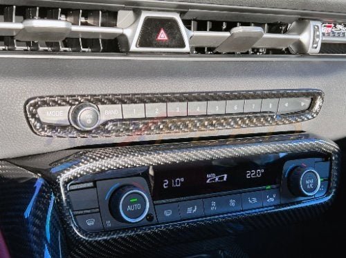 Rexpeed 2020+ Supra GR Dry Carbon Central Volume CD Switch Panel Trim Cover | Gloss | TS81 - JDMuscleTrim KitsTS81